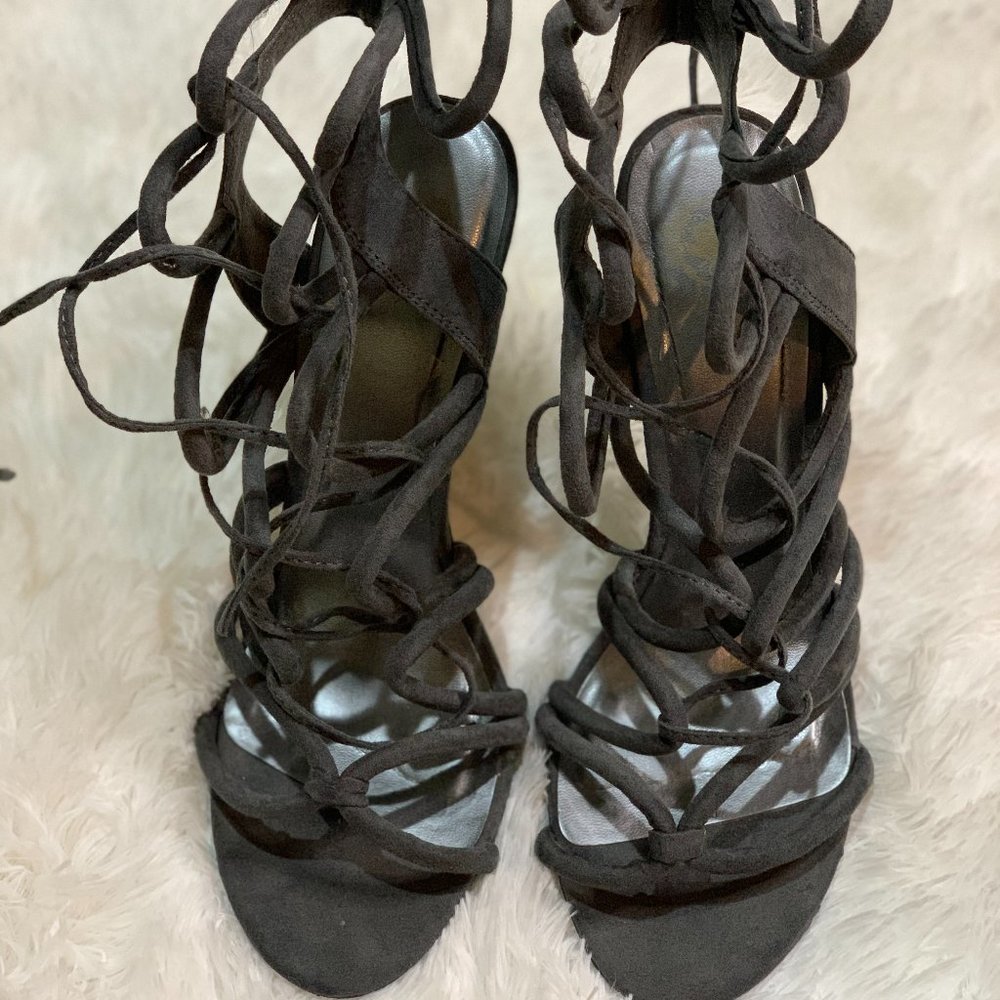 Gray Strappy Sandals